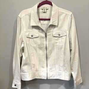 Rachel Zoe linen denim style jacket